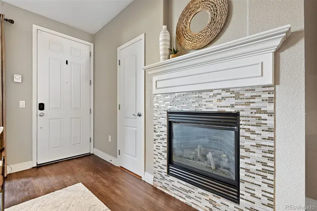 a view of fireplace in livingroom