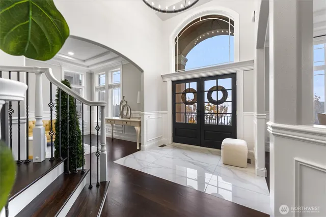 a living room with furniture fireplace and flat screen tv