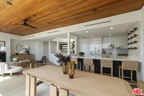 a kitchen with lots of counter top space