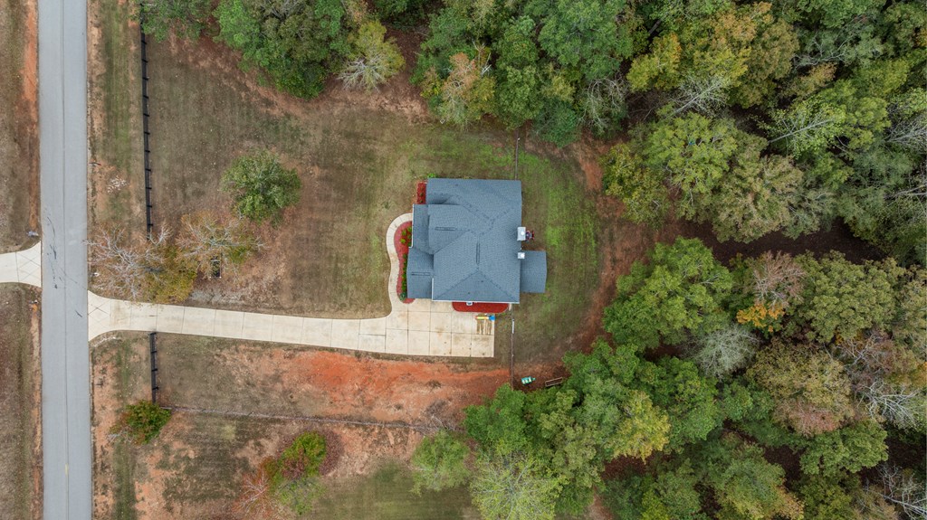 84 Dunley Court Ellerslie, GA 31807 - Photo 43 of 44 an aerial view of a house with a yard and basket ball court