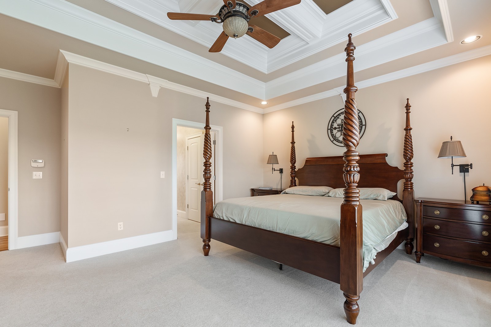 288 Lee Road Cottontown, TN 37048 - Photo 19 of 47 a bedroom with a bed chandelier and a window