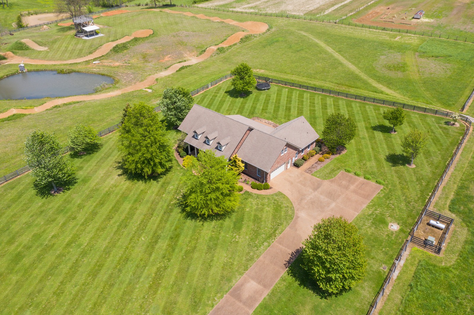288 Lee Road Cottontown, TN 37048 - Photo 41 of 47 an aerial view of residential houses with outdoor space