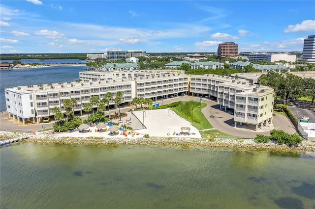 a view of a city with tall buildings