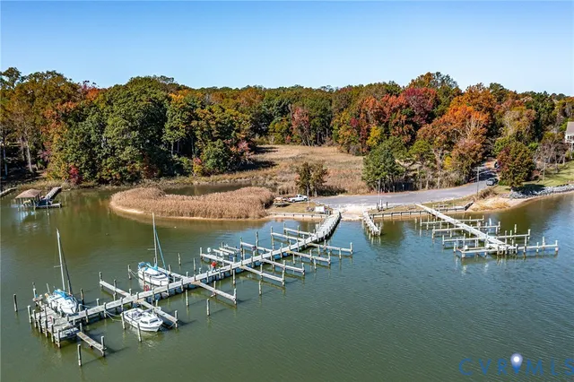 a view of a lake with a mountain