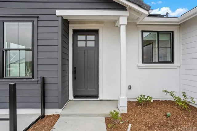 a view of front door of house