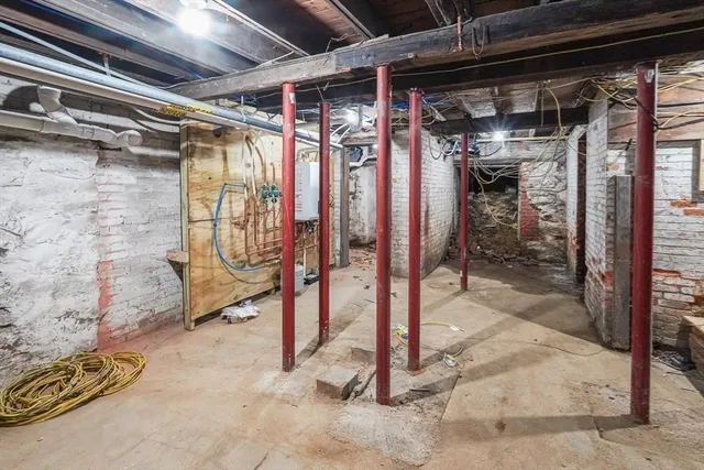 a view of a storage room