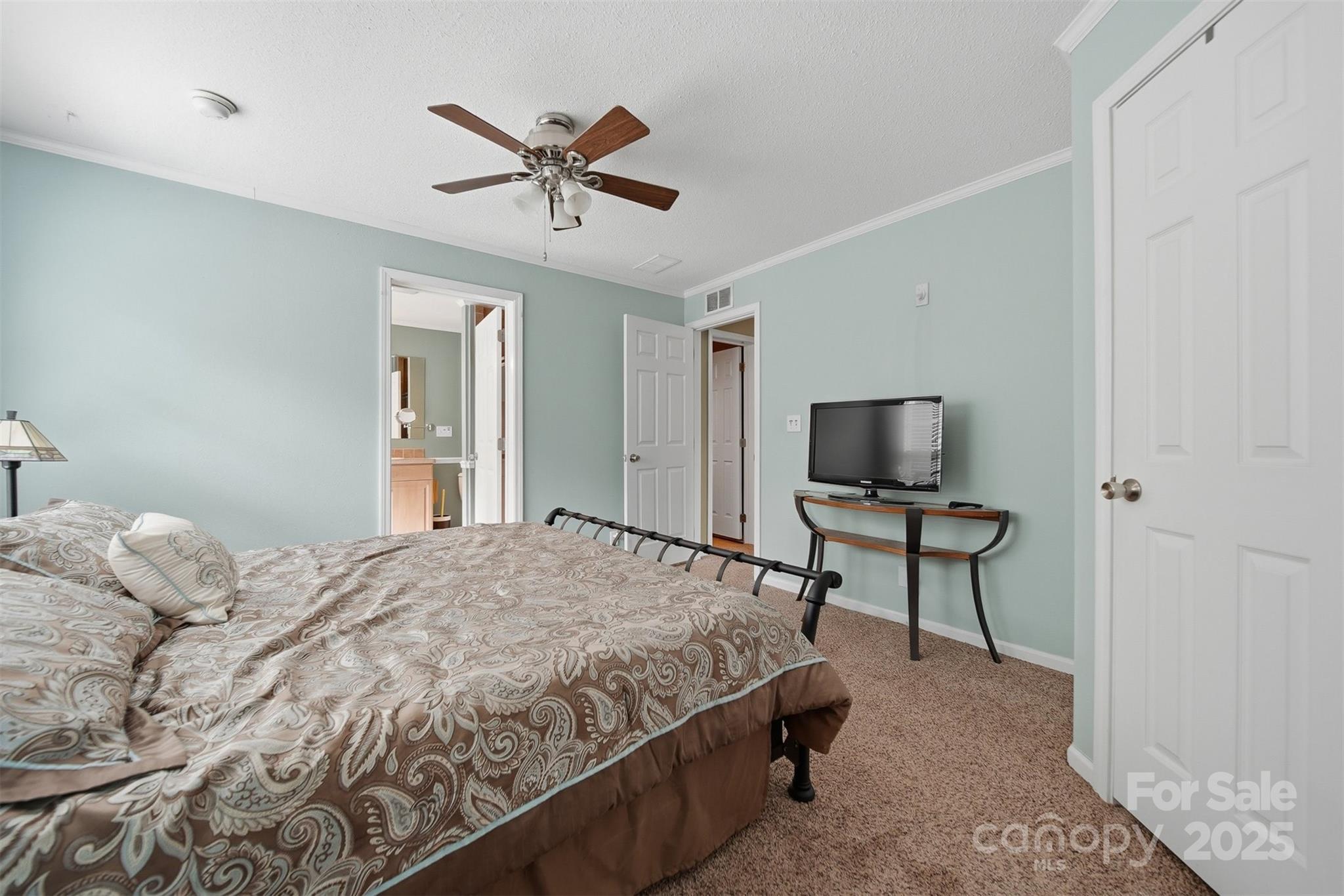 4247 Laurel Hill Road Claremont, NC 28610 - Photo 15 of 34 a bedroom with a bed and a tv