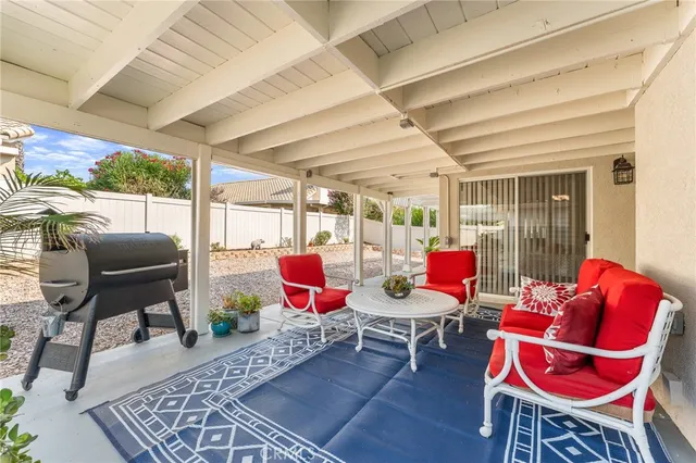 a outdoor space with furniture