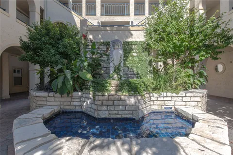 a view of yard from a patio