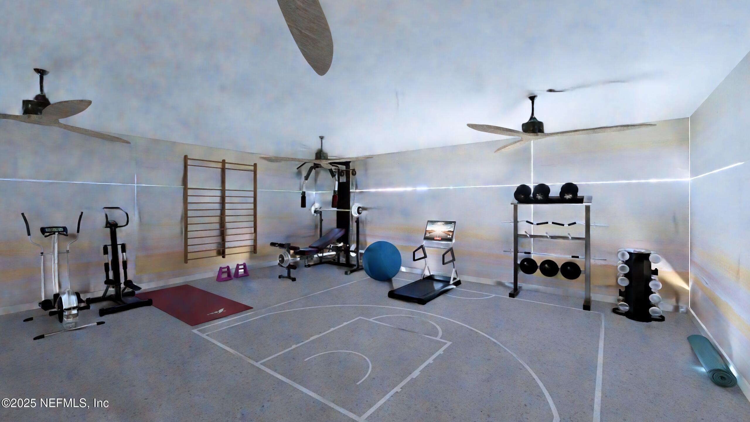 2016 Beach Avenue Atlantic Beach, FL 32233 - Photo 14 of 18 a room with gym equipment and view of living room