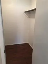 a view of small space with racks on the wall