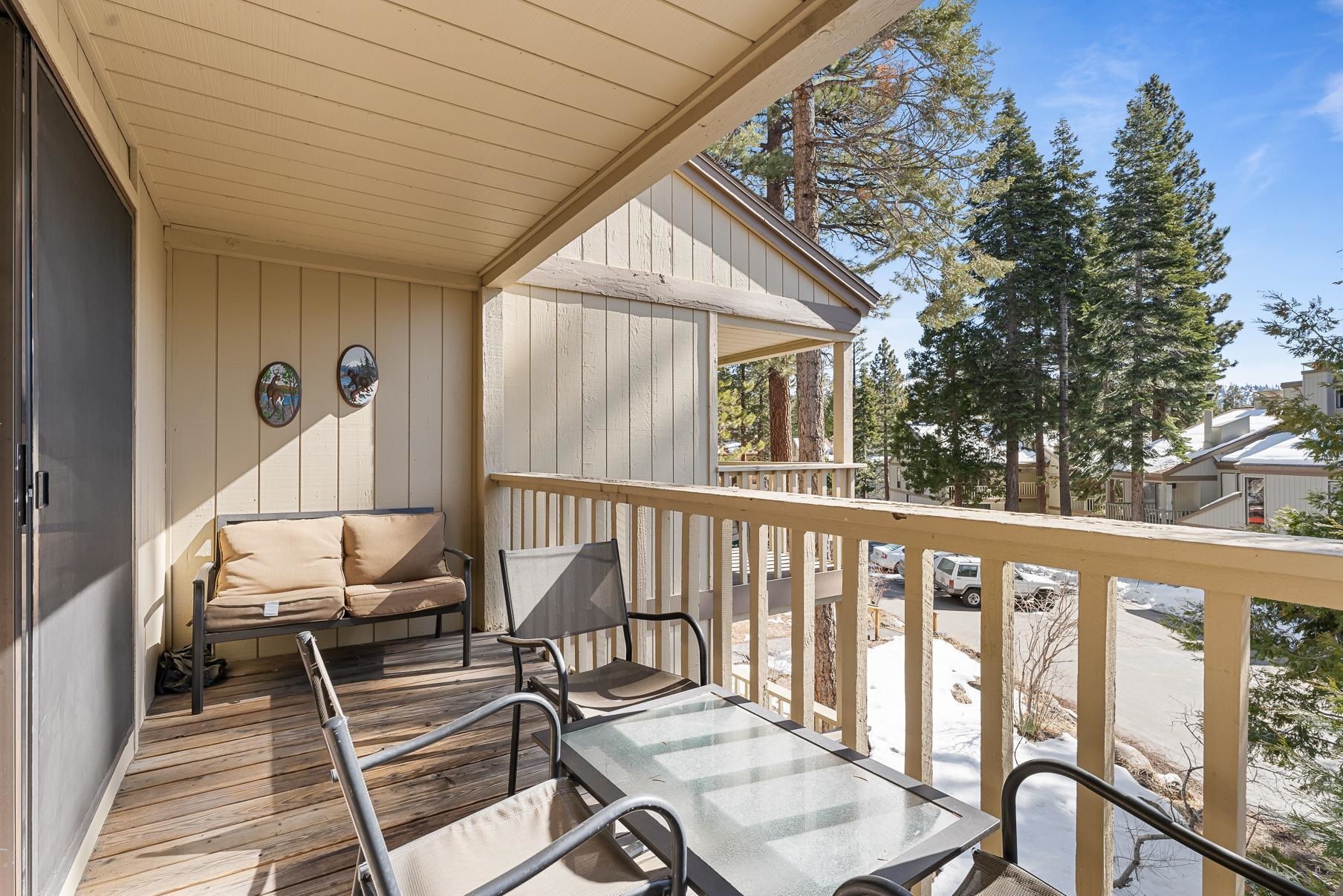 1001 Commonwealth Drive, Unit 101 Kings Beach, CA 96143 - Photo 20 of 28 a view of a balcony with furniture
