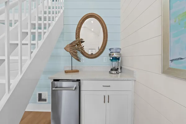 a close view of cabinet with tap