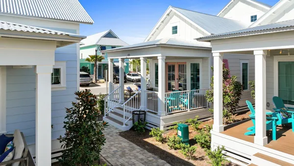 front view of a house with a porch