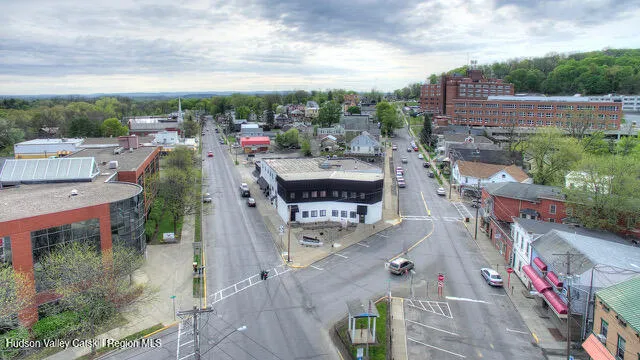 a view of city and patio