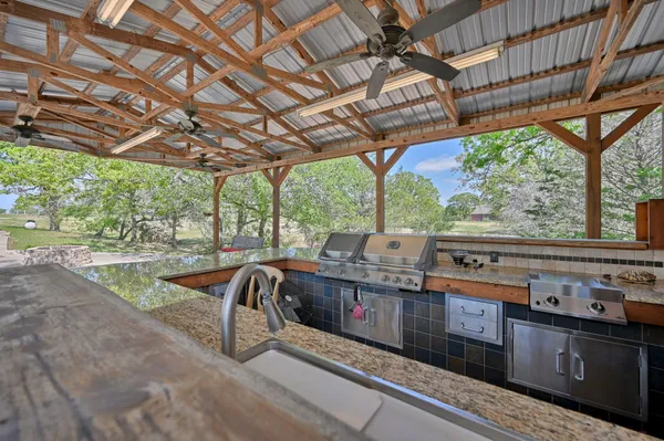 a backyard of a house with lots of green space