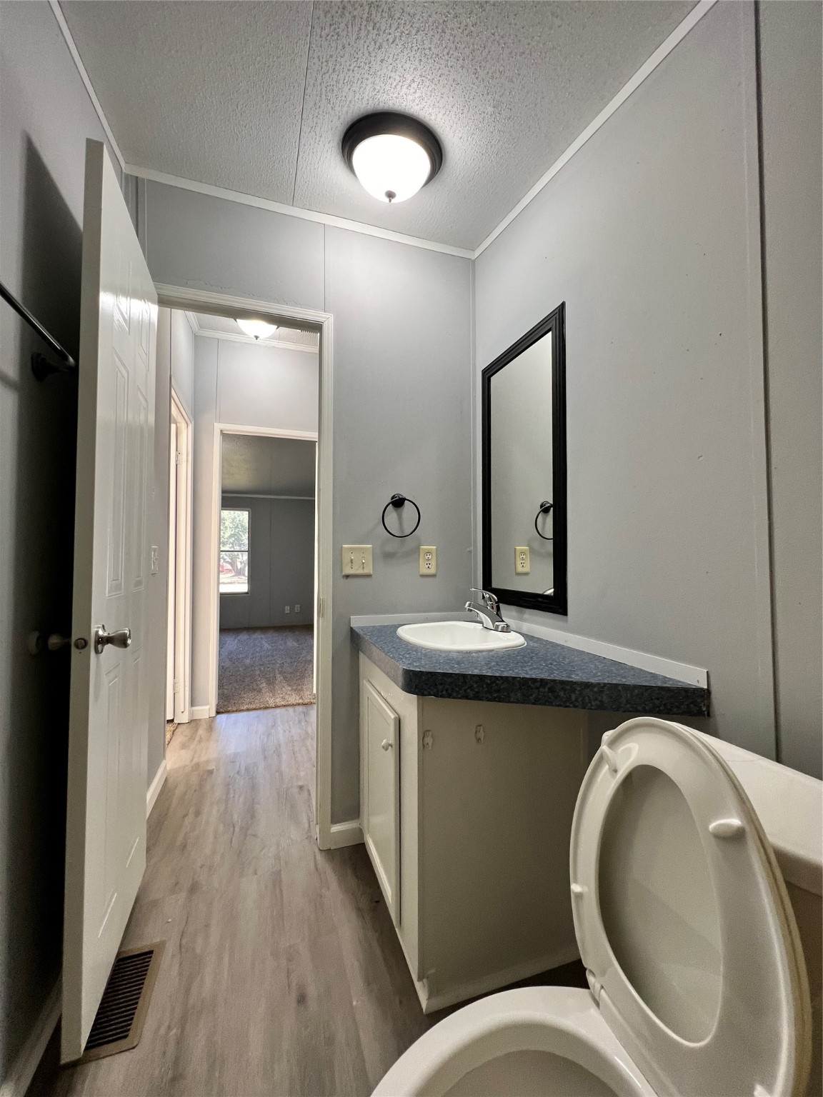 16105 Lone Star Ranch Drive Conroe, TX 77302 - Photo 21 of 24 a bathroom with a toilet sink and mirror