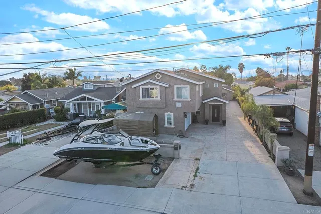 a view of a house with a porch