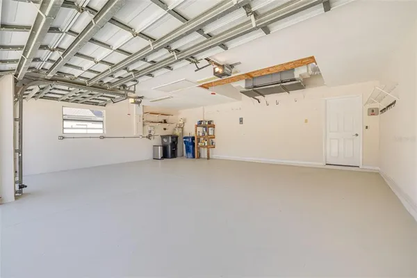 a view of a garage room