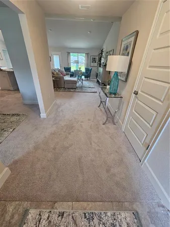a living room with furniture and a couch