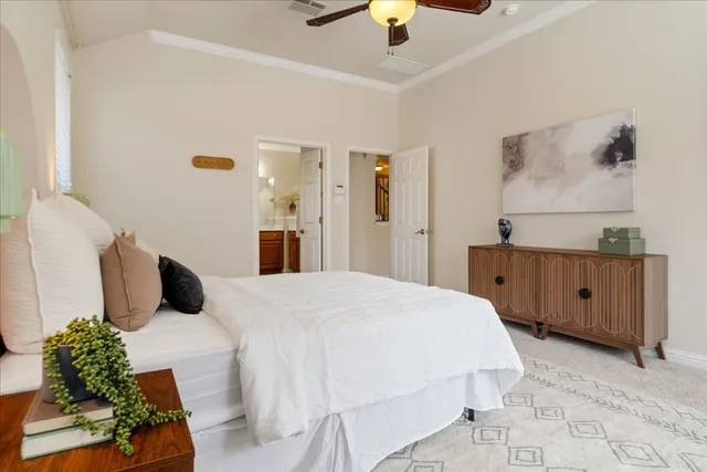 a view of a dining room with furniture and window