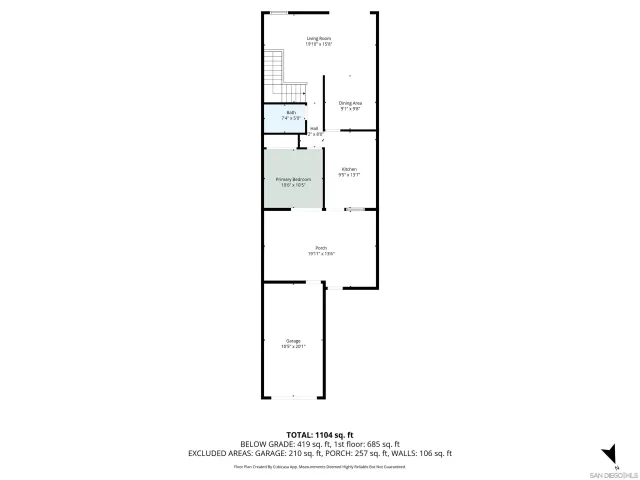 a picture of a bench in front of a door