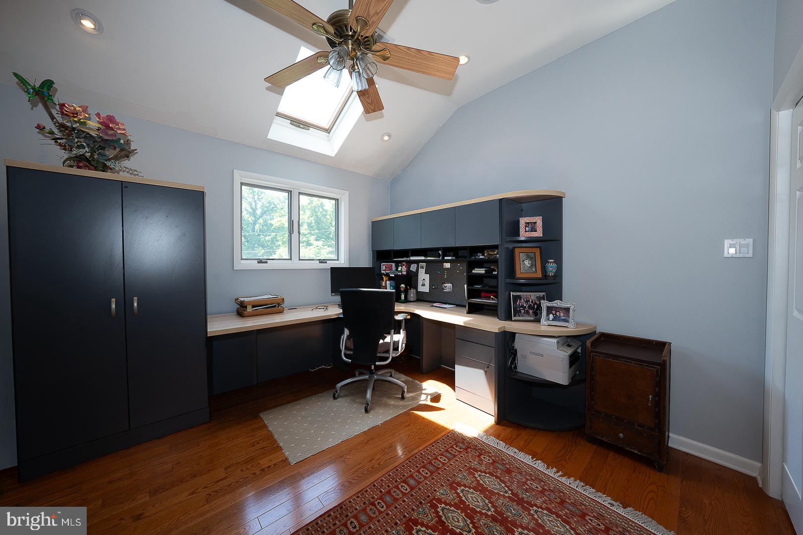 1436 Hillside Road Wynnewood, PA 19096 - Photo 22 of 42 Bedroom #5, vaulted ceiling and skylight