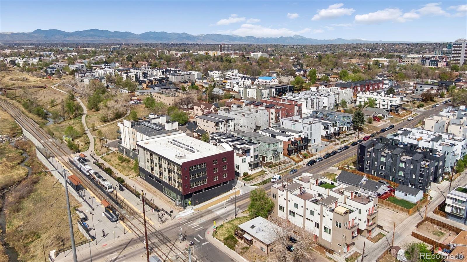 1235 Perry Street Denver, CO 80204 - Photo 38 of 41 an aerial view of residential houses with city view