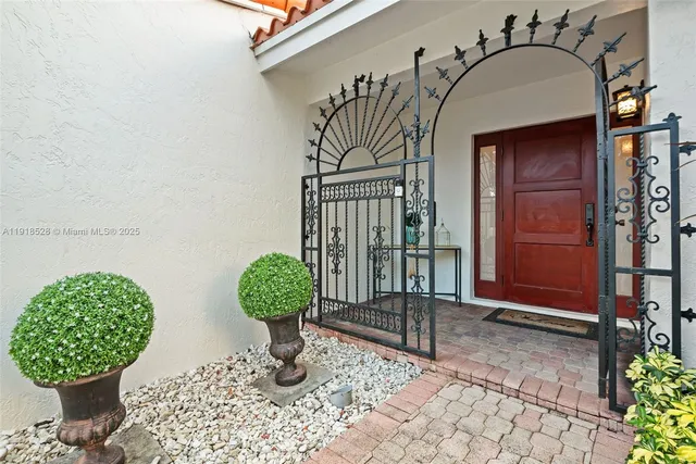 a view of a entryway door of the house