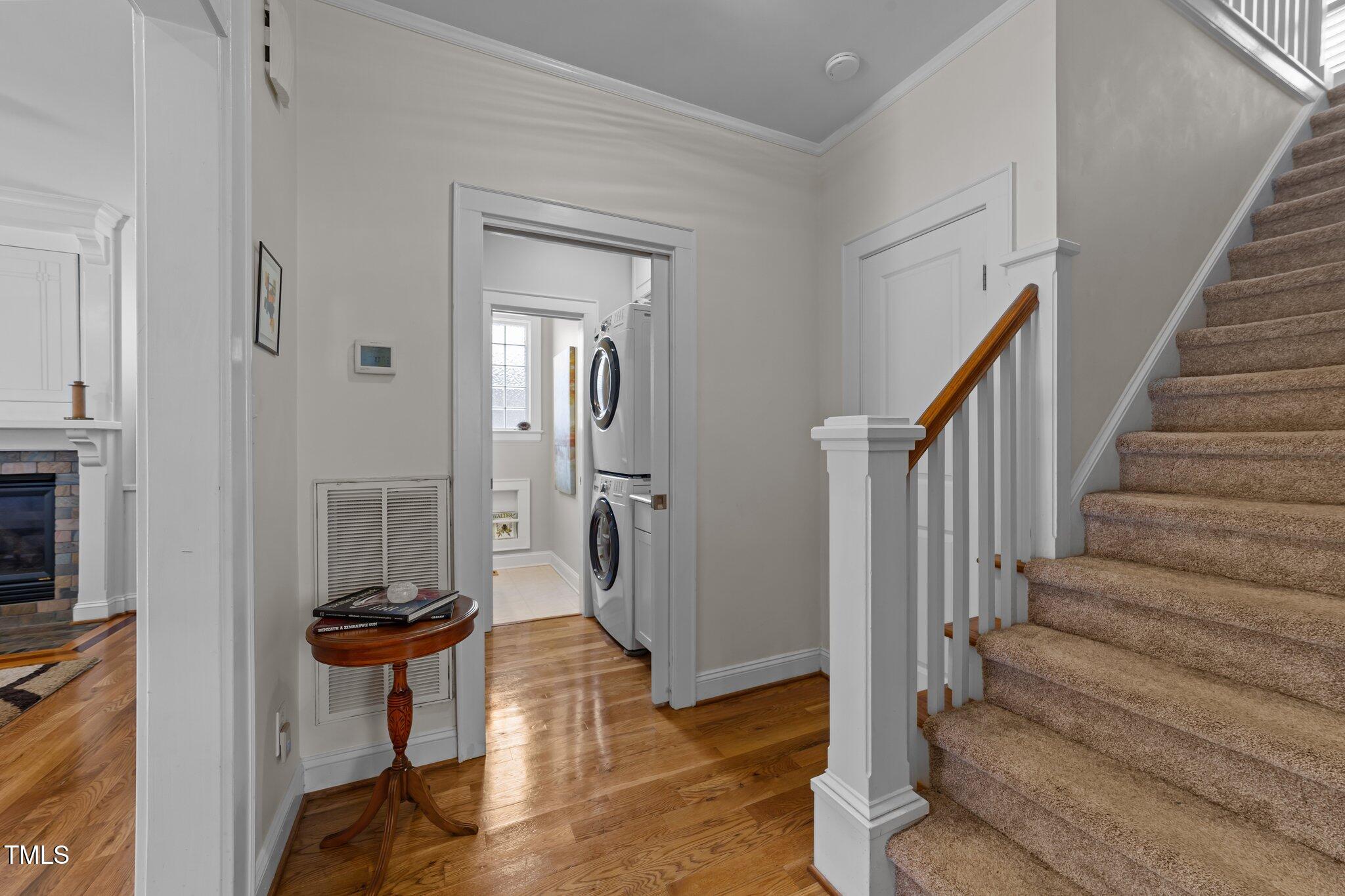 2506 Everett Avenue Raleigh, NC 27607 - Photo 19 of 45 a view of entryway and hall with wooden floor