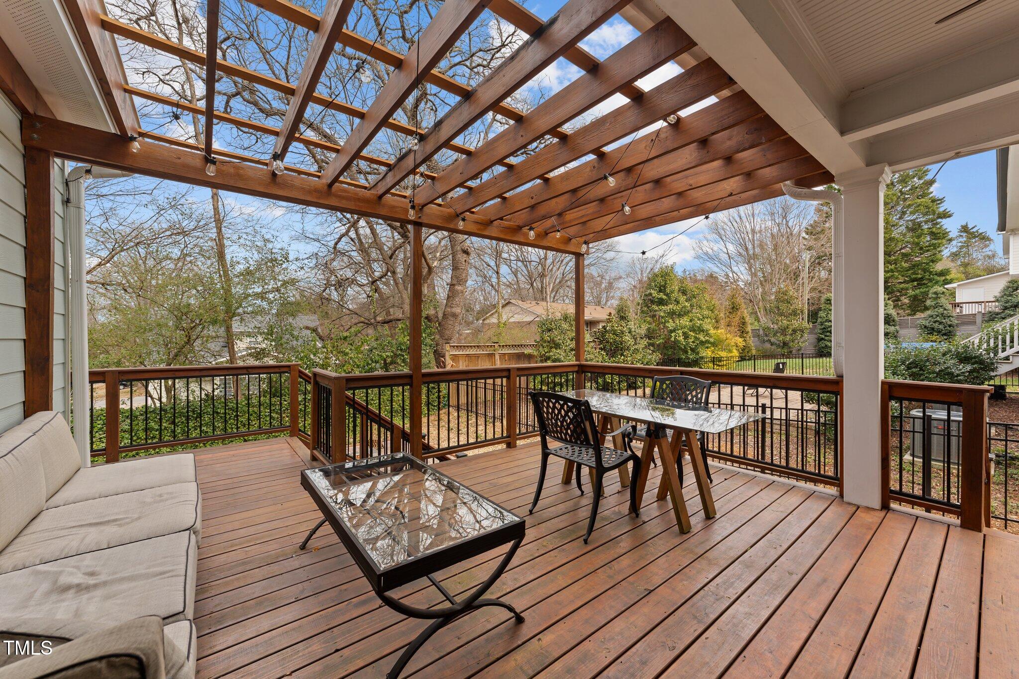 2506 Everett Avenue Raleigh, NC 27607 - Photo 32 of 45 a view of a balcony with wooden floor