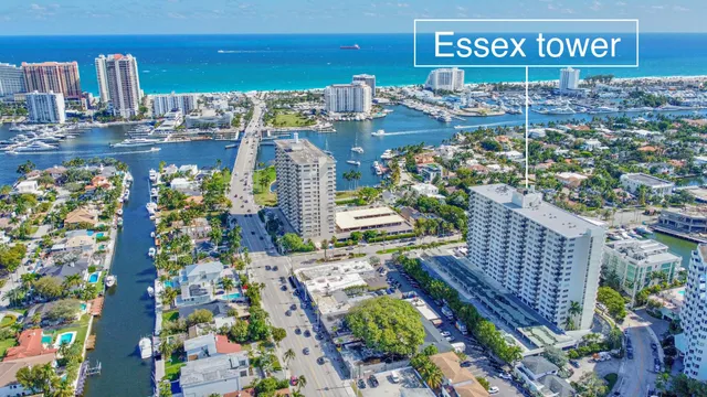 a view of a street with a bunch of flowers