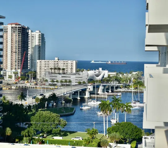 a view of a city with tall buildings