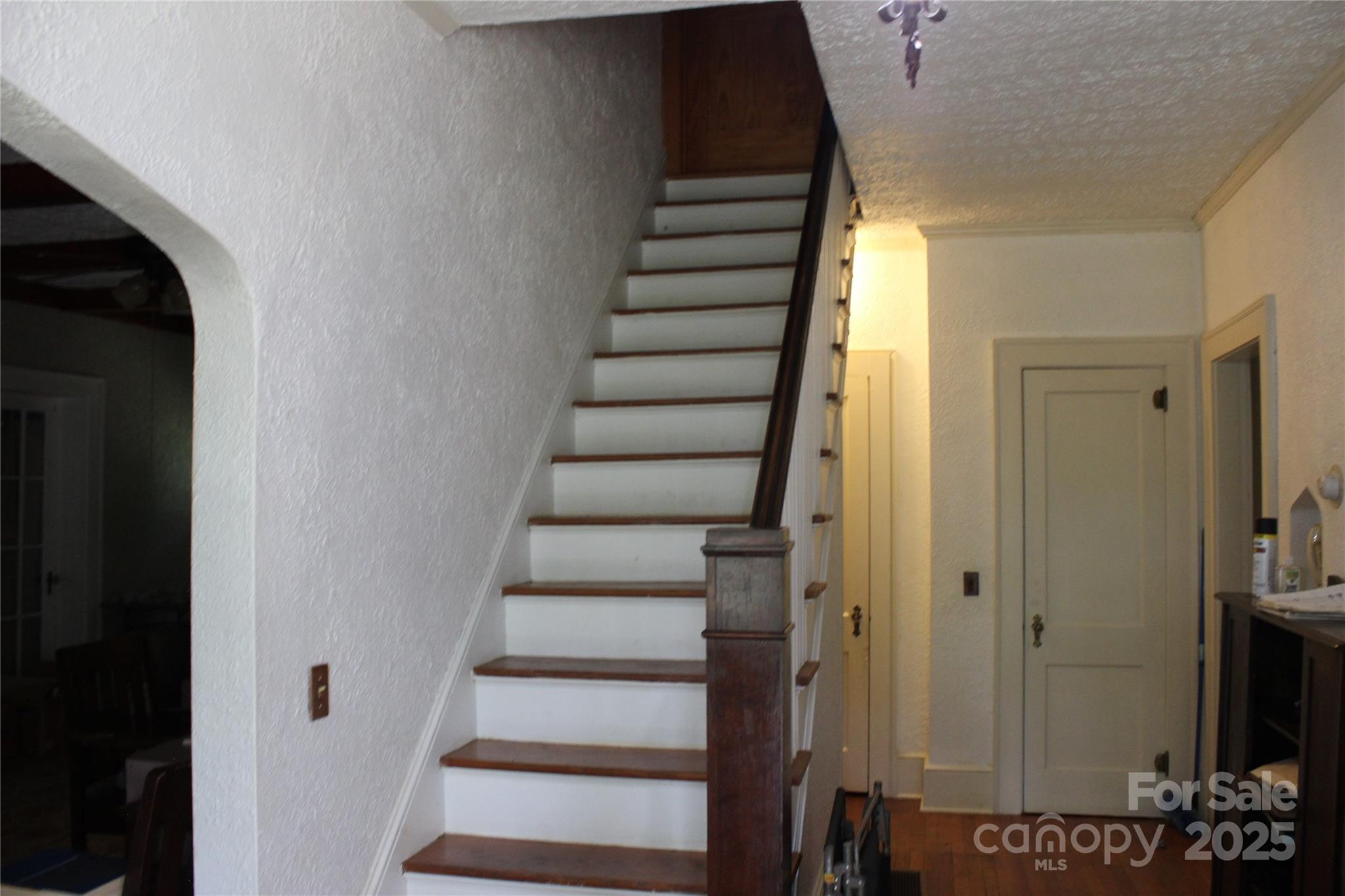 158 School House Road Mills River, NC 28759 - Photo 7 of 22 a view of entryway with stairs and wooden floor