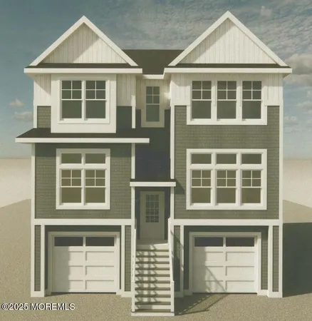 a front view of a house with a garage