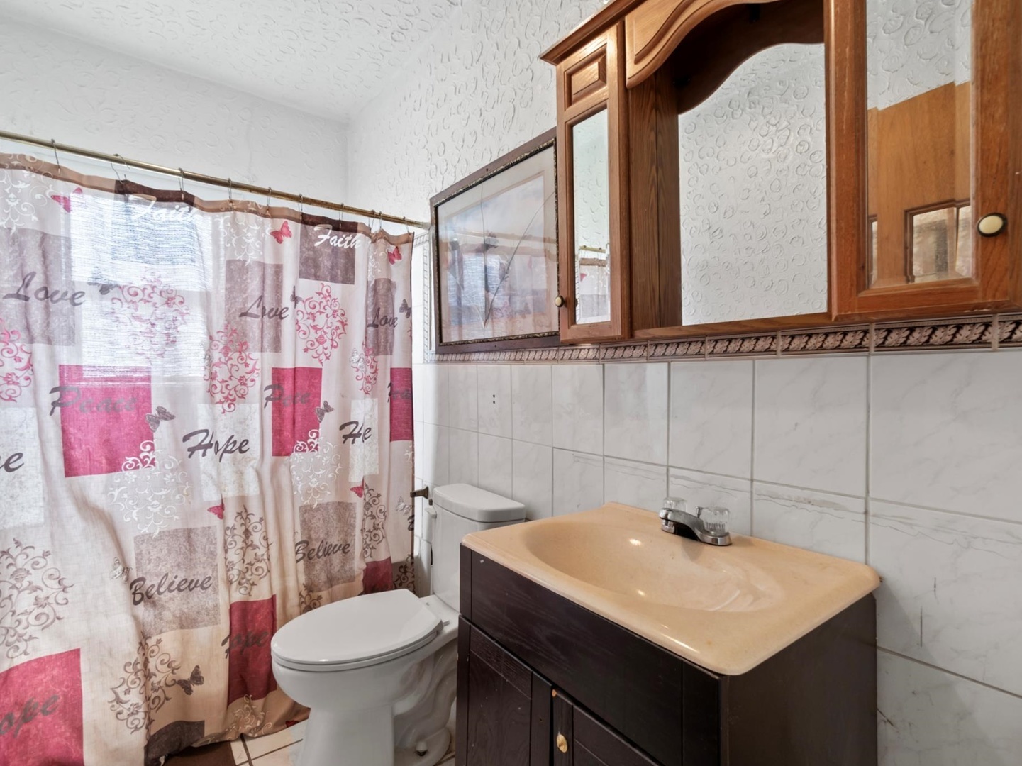 1317 Fairview Avenue Joliet, IL 60432 - Photo 14 of 19 a bathroom with a sink vanity mirror and toilet