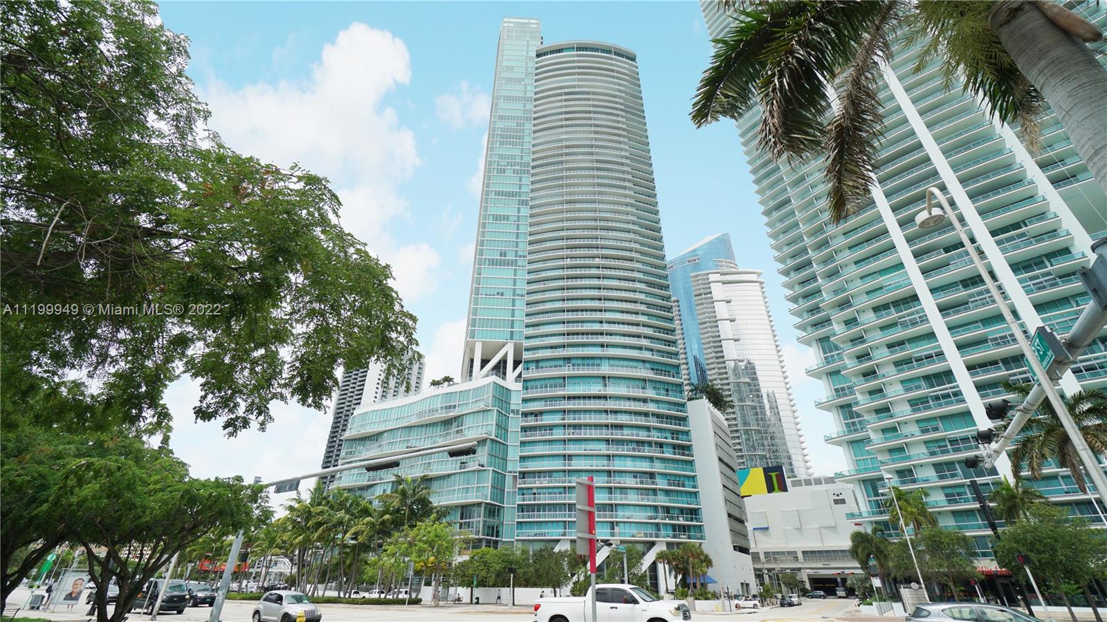 a view of a tall building