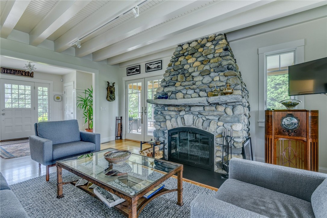 44 Whittier Road Jamestown, RI 02835 - Photo 6 of 48 Original Stone Fireplace