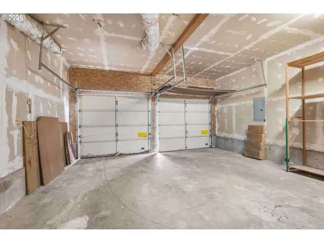 a view of backyard with green space