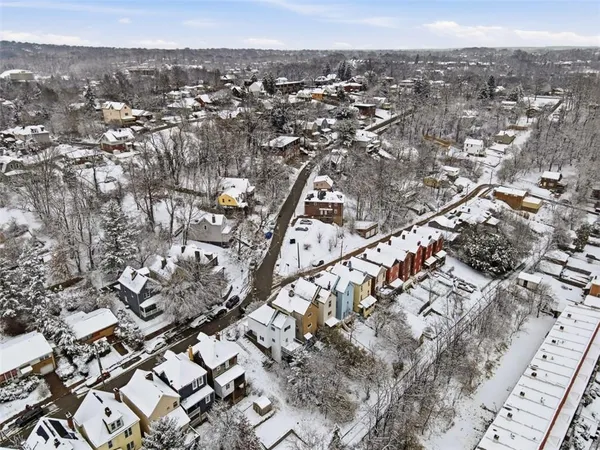 an aerial view of a city