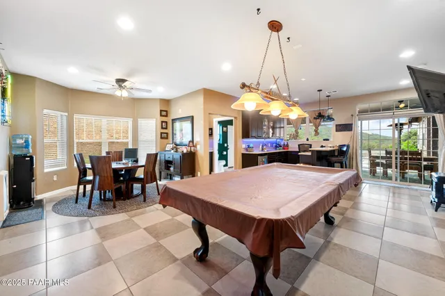 a view of a room with shelves