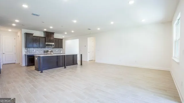 an empty room with a window