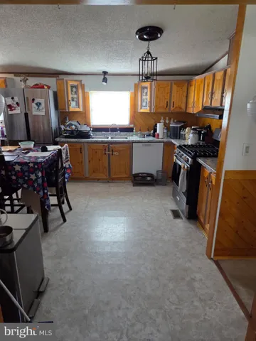 a kitchen with lots of counter top space