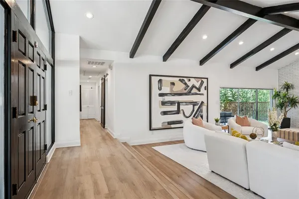 a very nice looking room with a large window