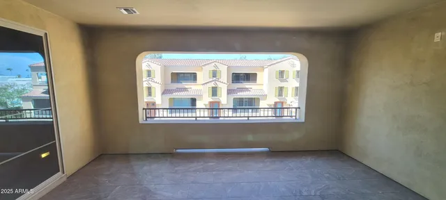 a view of a pool with a yard