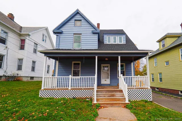 a front view of a house