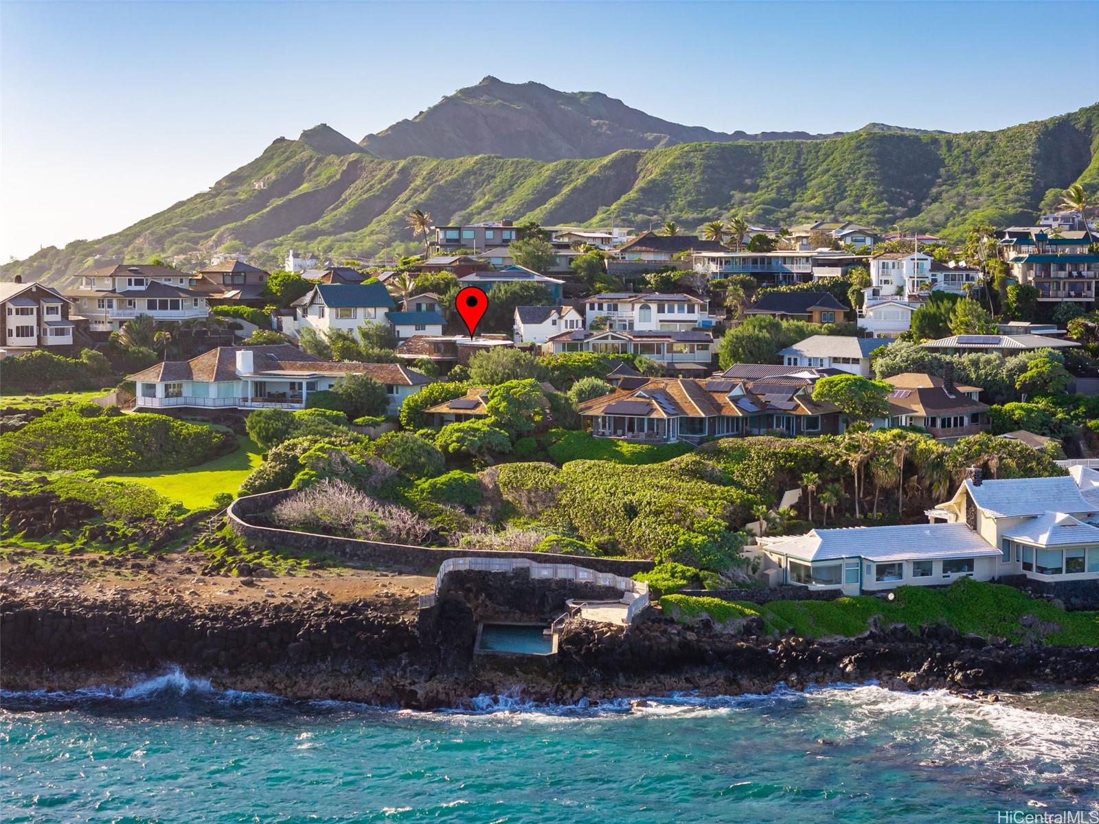 a view of city and mountain
