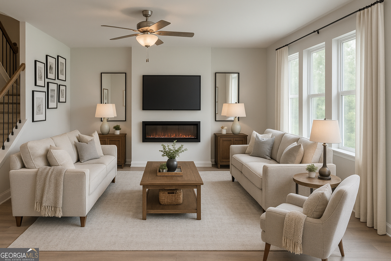 196 Sage Street, Unit HOMESITE 30 Commerce, GA 30529 - Photo 11 of 16 a living room with furniture and a flat screen tv