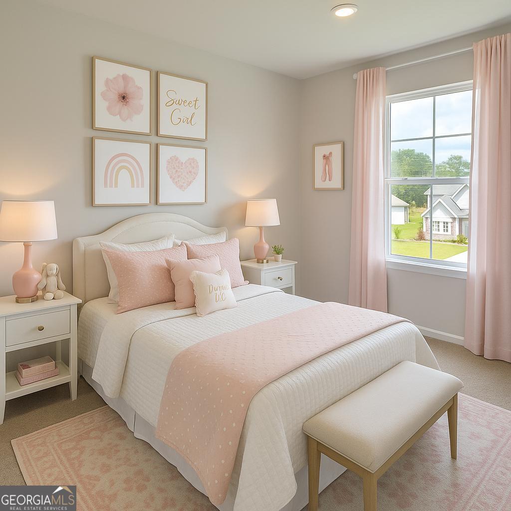 196 Sage Street, Unit HOMESITE 30 Commerce, GA 30529 - Photo 15 of 16 a bedroom with a bed painting on wall and windows