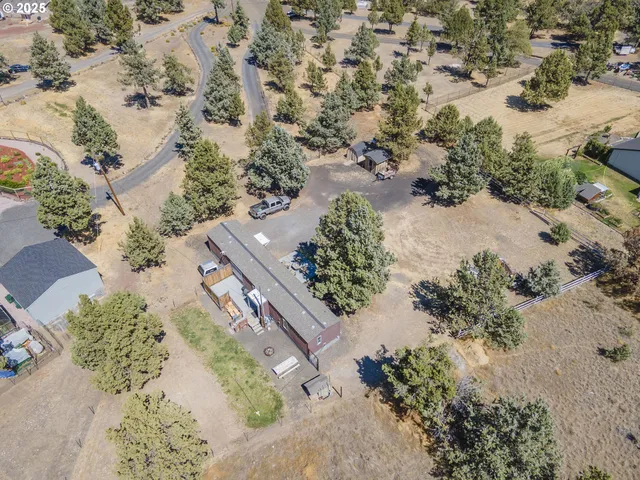 a view of a yard with a tree